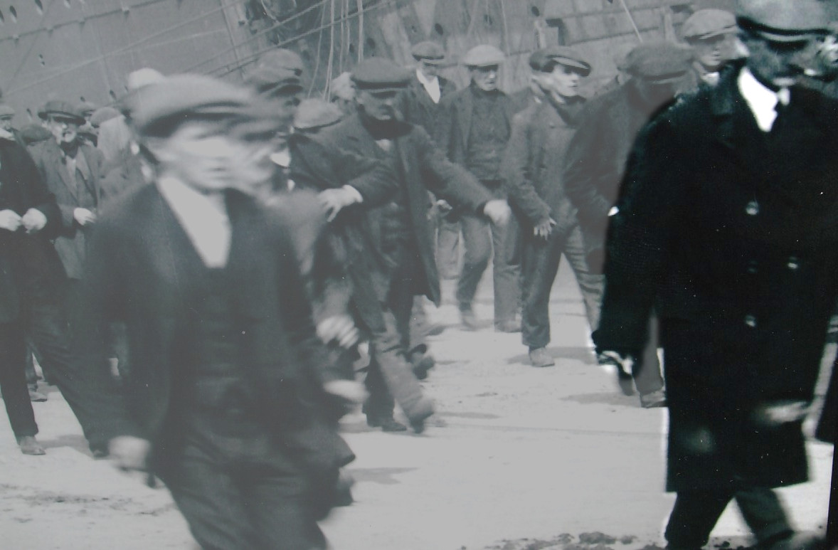 This is a possible photograph of William J Moore. During a visit to the Titanic Museum in 2011. William's  grand children Moya, Betty and Kathleen identified this image as their grandfather.